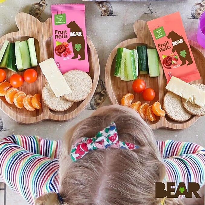 BEAR Real Fruit Snack Rolls - Gluten Free, Vegan, and Non-GMO - Raspberry ??36 Rolls, Healthy School And Lunch Snacks For Kids And Adults, 0.7 Ounce (Pack of 18)