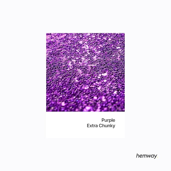 Hemway Premium Glitter Shaker - Purple | 115g Extra Chunky Metallic Flake Sequins for Resin & Epoxy Crafts | Craft Supplies for Tumblers, Festival, Art