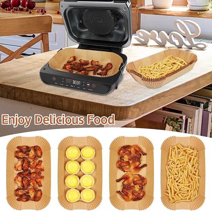 Ninja Smart XL Air Fryer Liners - 120 Pcs Disposable Parchment Paper Rectangular For Ninja Foodi Air Fryer Accessories
