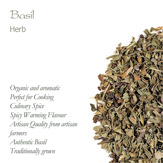 Basil Leaves Organic Culinary Herb - Perfect For Pesto - Sweet Basel - Dry Ocimum Basilicum - Basil Organic Dry Basil Leaves Basil Herb Basil Organic Leaves Dried Herb Basil Herb Cooking