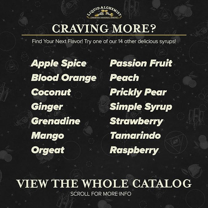 Liquid Alchemist Apple Spice Syrup for Cocktails - Real Ingredients Make our Apple Syrup for Drinks Perfect for a Fall Themed Old Fashioned Mix (25.4 oz)