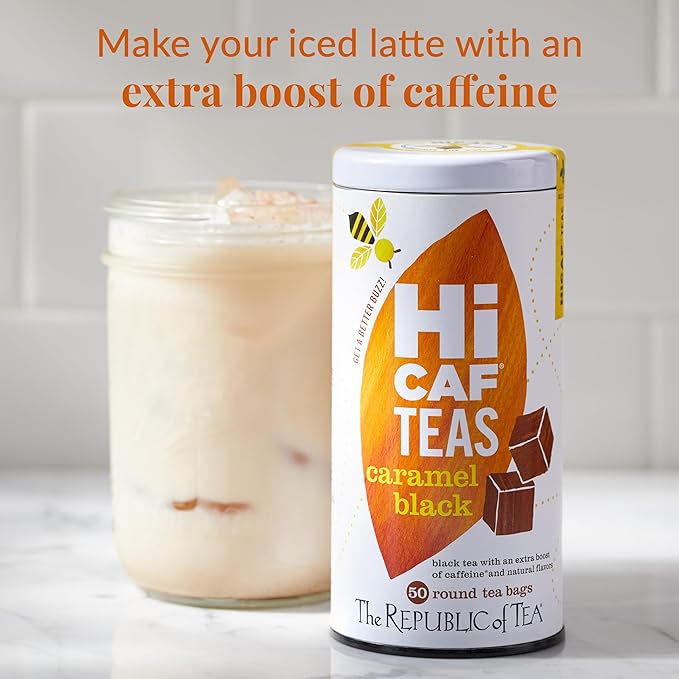 The Republic of Tea ??HiCAF Caramel Black Tea, 50 Tea Bags, High in Caffeine