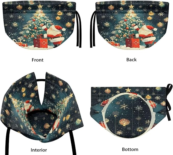 Tree and Santa Claus Tea Cozy for Teapot Insulated Tea Cosy for Teapot Kitchen Home Decorative Accessories Tea Pot Cozy for Keeping Warm Table Hotel Tea Party Restaurant