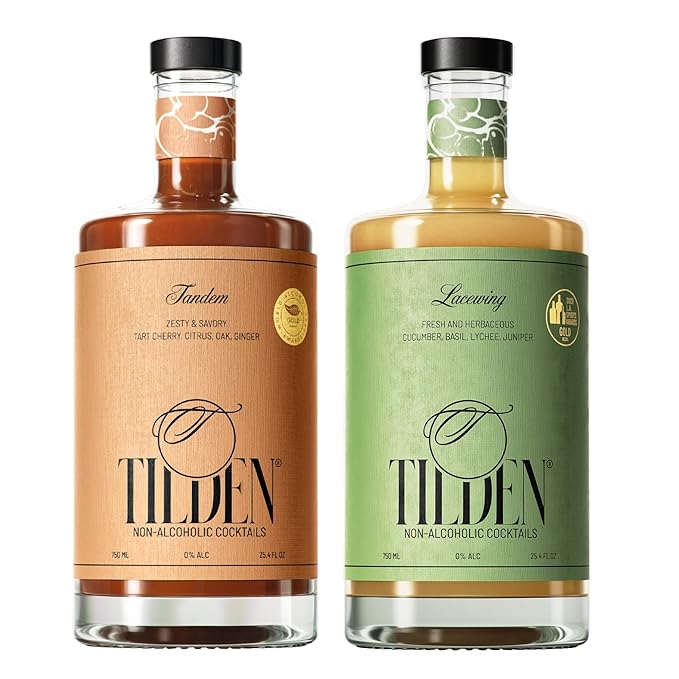 Tilden Duo | Multi Award Winning Non-Alcoholic Cocktail | Vegan & Gluten Free| No Added Sugar or Preservatives | 750ml (25.4 fl oz) Each