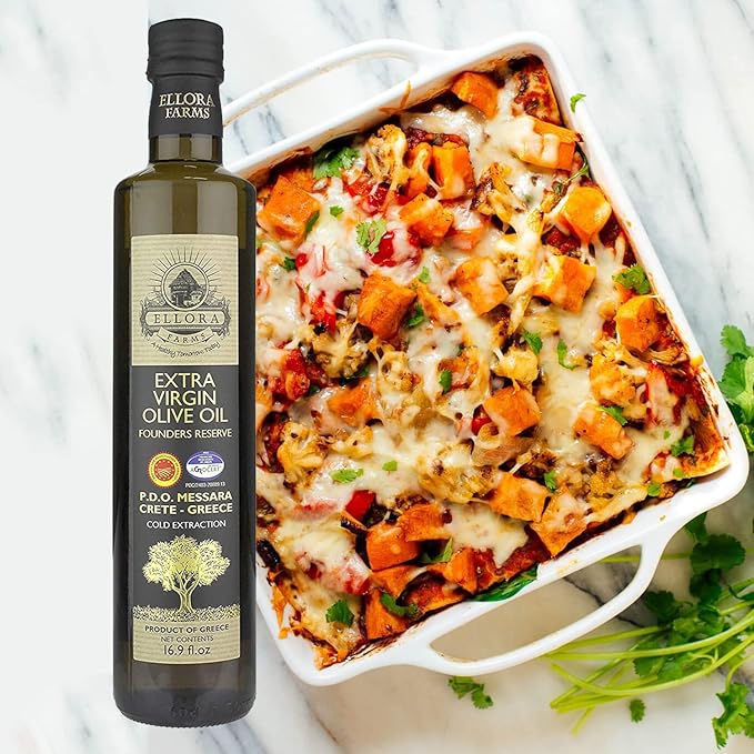 Ellora Farms, Greek Extra Virgin Olive Oil, Certified Single Estate, First Cold Press, Bottle Gift Box 17 FL oz., Pack of 4