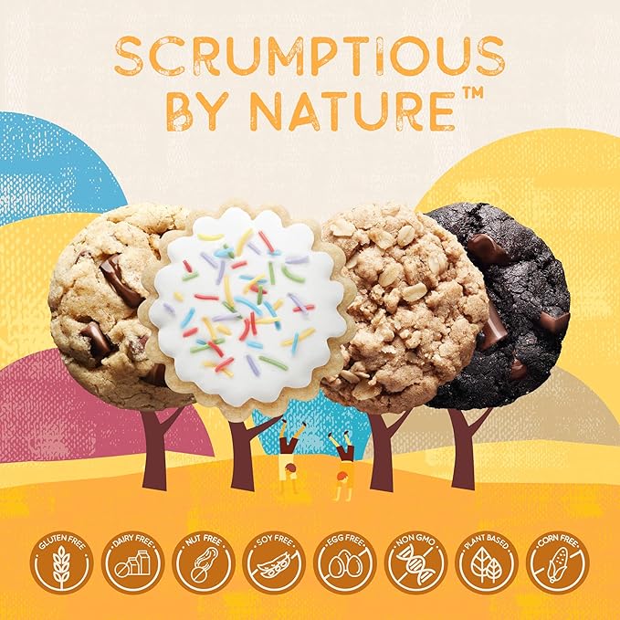 Autumn Sons Baking Co. Gluten Free Cookie Mix Variety Pack. Sugar Cookie, Chocolate Chunk, Double Chocolate Chunk & Oatmeal Cinnamon. Vegan Plant Based Baking Mix. Free From 11 Common Allergens. 9.3 oz (Pack of 4)