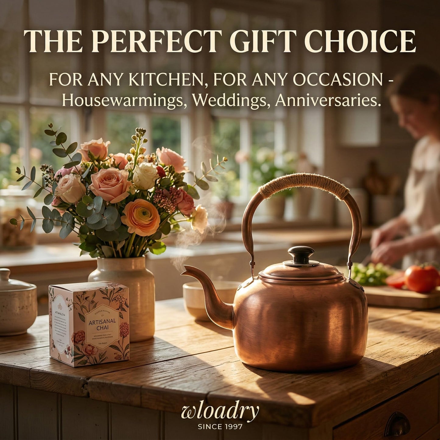 wloadry Copper Whistling Tea Kettle, Large Capacity with Cool-Touch Rope Handle,thicker Solid