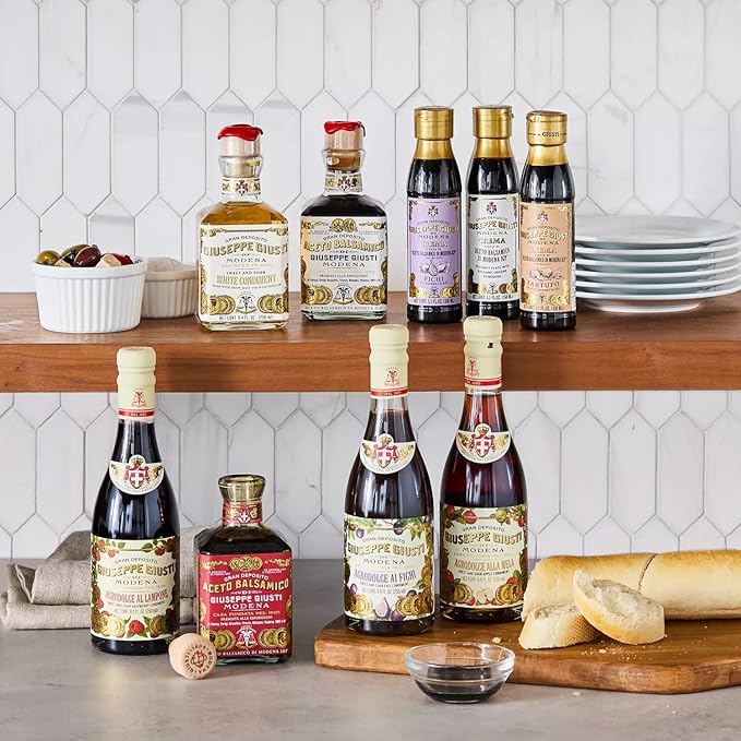 Giusti Italian Balsamic Vinegar of Modena IGP - 3 Gold Medals, Rich & Thick Gran Deposito Aceto Balsamico di Modena for Salads, Cheese & Finishing Touches, Made in Italy ??8.45 fl oz/250 ml -Pack of 2