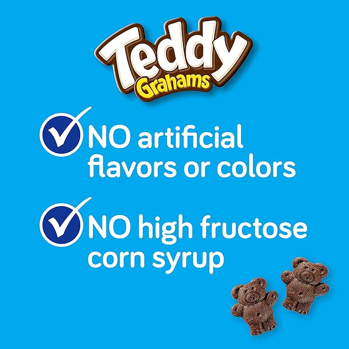 Teddy Grahams Chocolate Graham Snacks,10 Ounce (Pack of 12)