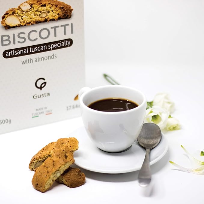 Gusta Authentic Soft Biscotti Cookies Made in Tuscany, Italy - Cranberry - Original Two Bites Size - All Natural Ingredients - Fresh & Genuine Italian Dessert Treats - 8.82oz