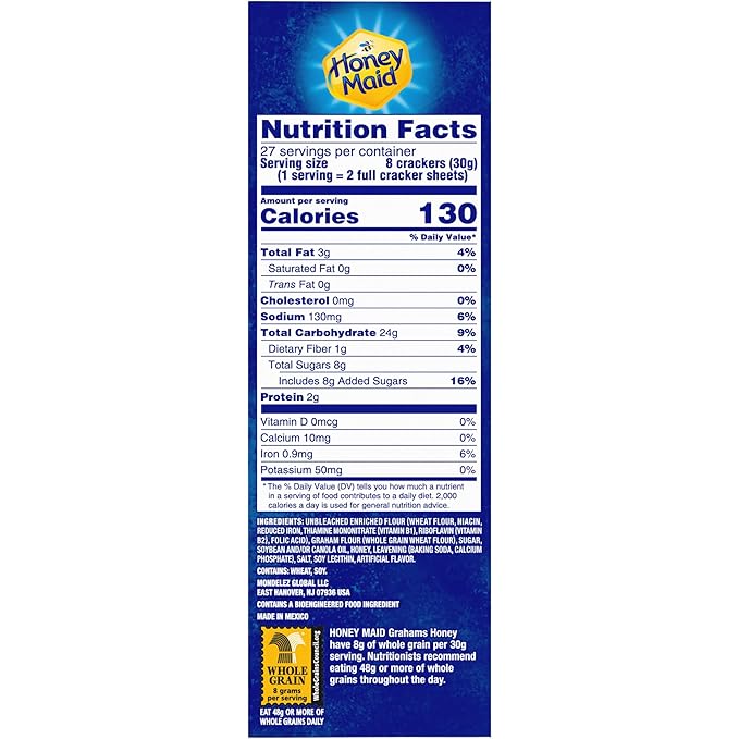 Honey Maid Graham Crackers, Party Size, 28.8 oz Box (Pack of 2)