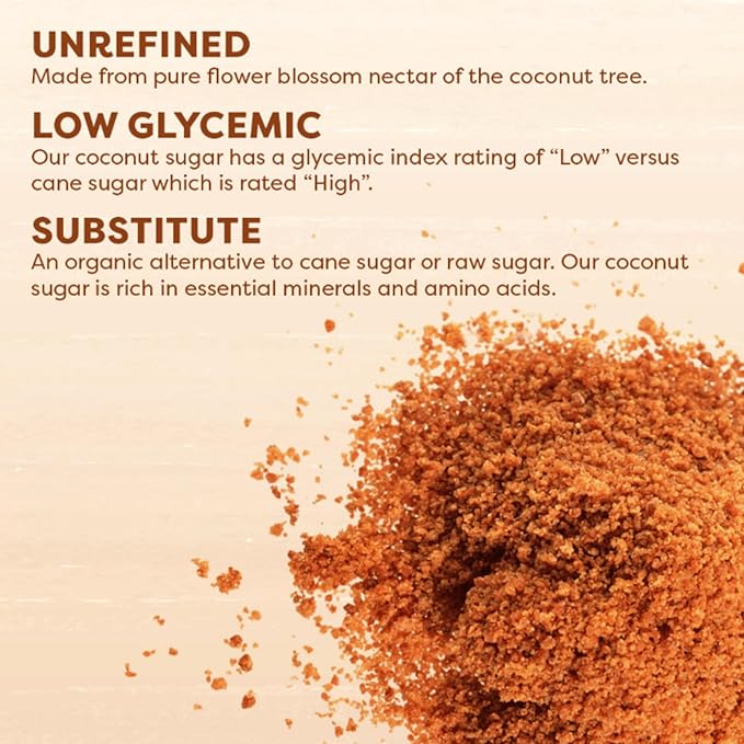 Big Tree Farms Organic Brown Coconut Sugar - Coconut Palm Sugar, Unrefined, Fine Crystals, Cane Sugar Replacement, Coconut Blossom Nectar, Vegan, Perfect for Baking - 1 Pound (Pack of 6)