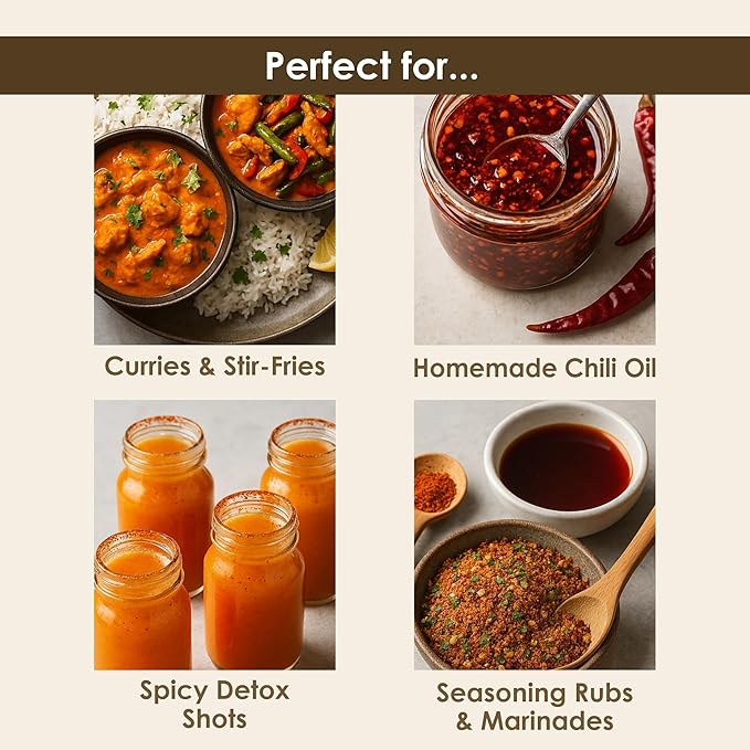 Organic Cayenne Pepper Powder 16.60 oz - Ground Red Chili for Cooking, Spices & Seasoning - Cayenne Pepper Organic, Gluten Free, USDA Ceritified, Kosher - The Holly Tree