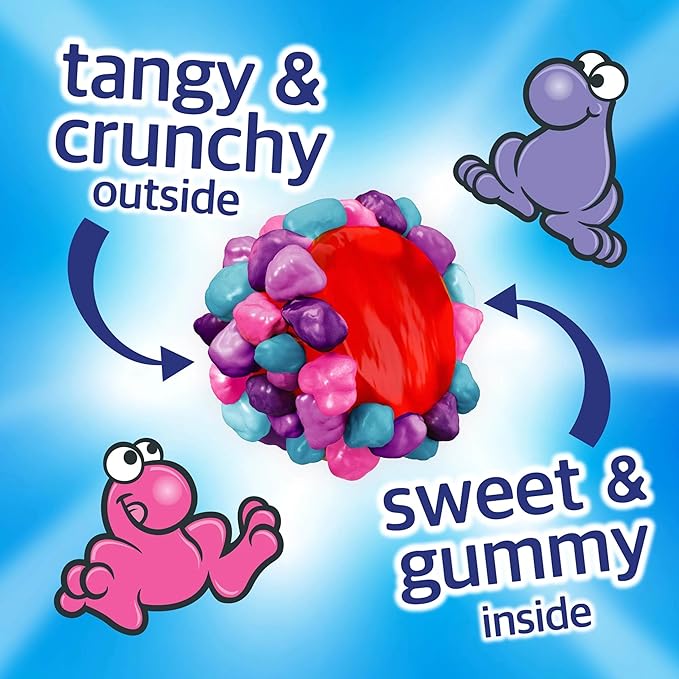 NERDS Gummy Clusters, Candy, Very Berry, Crunchy and Gummy, 18.5 oz (Pack of 2)