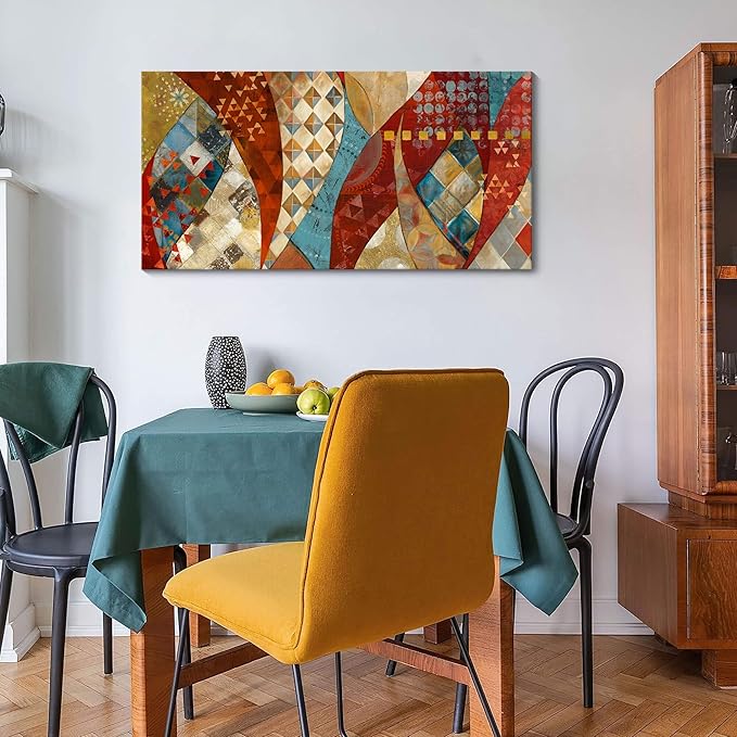 YDYSUNE Extra Large Wall Art Vintage Red and Orange Picture Painting Artwork Abstract for Living Room Bedroom Dinning Room Home Office Wall Decor 20X40IN