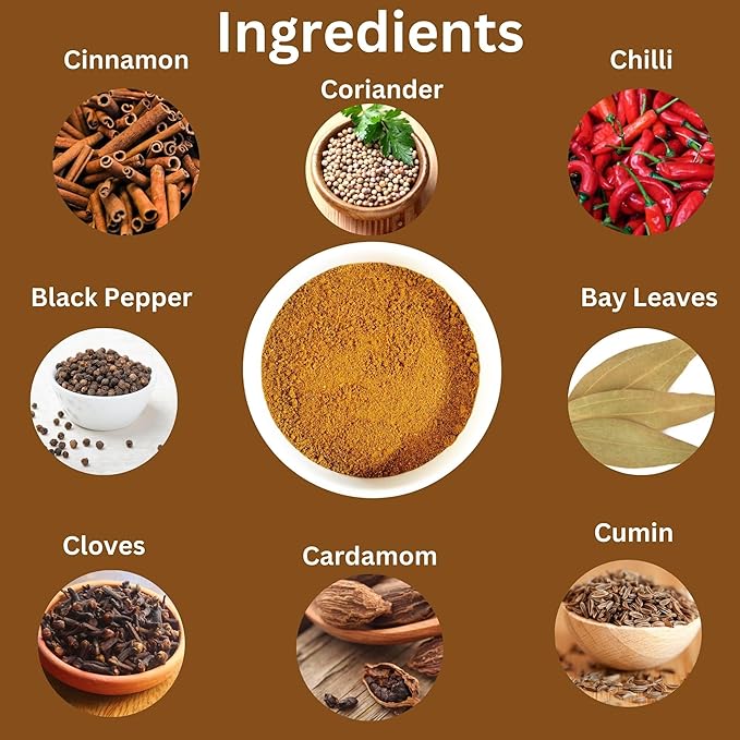 SPICY ORGANIC Garam Masala 4oz - Indian Spice Blend with Cardamom, Cinnamon & Cloves - All Natural, Non-GMO, Kosher, Vegan - Perfect Organic Seasoning for Biryani, Chaat, Tandoori Chicken Tikka