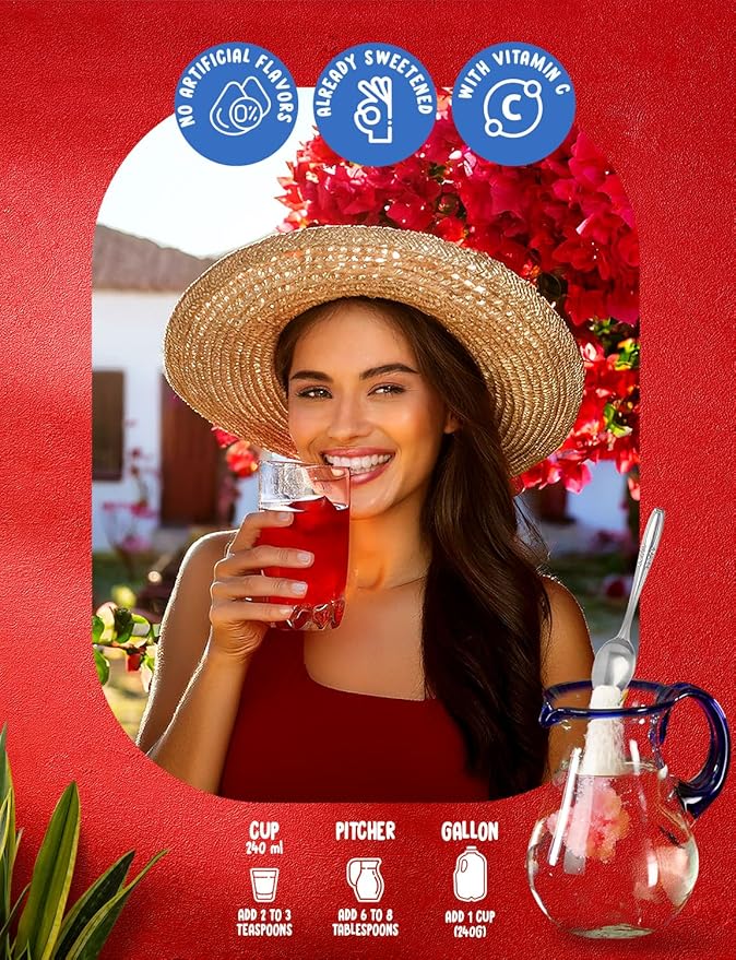 Klass Aguas Frescas | Drink Mix Tropical Variety Pack | Strawberry , Grape, Tropical Punch & Orange Drinks Flavors | From Natural Sources, No Artificial Flavors, With Vitamin C (Makes 7 to 9 Quarts) 14.1 Oz Family Pack (4-Pack)
