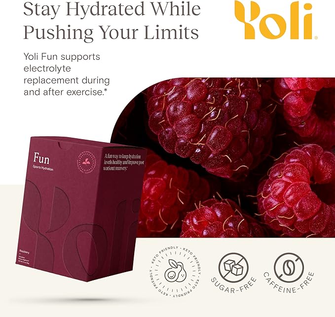 Yoli® Fun - Electrolyte Powder Packets - Hydration Powder Sugar-Free Electrolytes with Alkalete Blend
