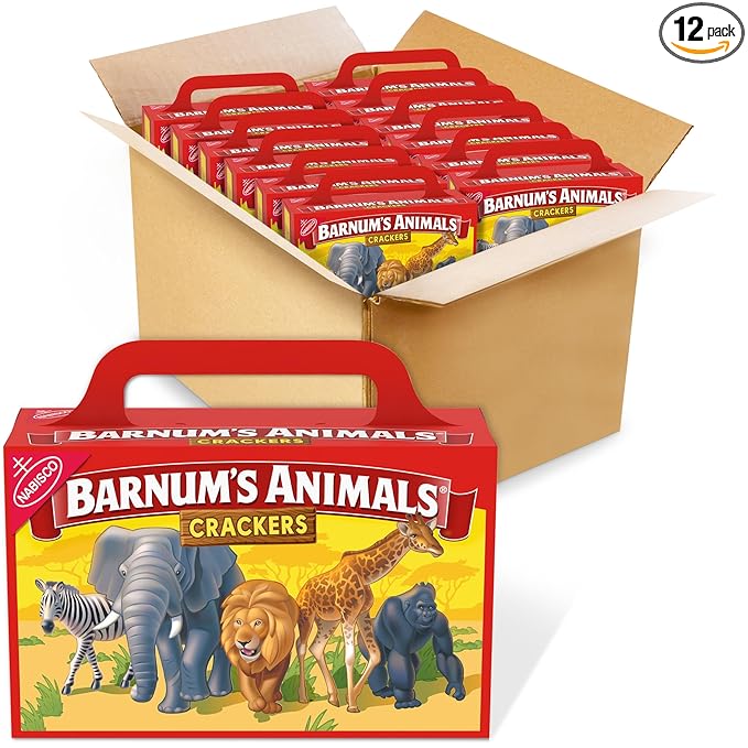 BARNUM'S Original Animal Crackers, Bulk Kids Snacks, 12 - 2.13 oz Boxes