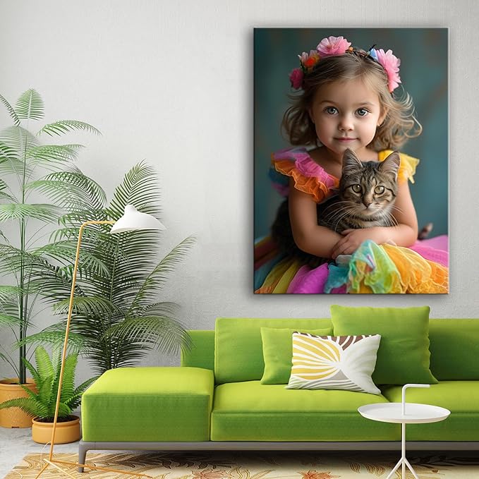 Hoopwarte Custom Photo Canvas Prints, Personalized Framed Wall Art-Home Decor Gift - Digital Printing Photo to Canvas (28L?쐘40W 70x100cm)- Ready to Hang