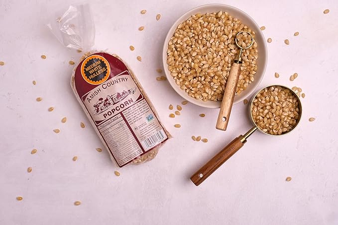 Amish Country Popcorn | 1 lbs Bag | Medium White Popcorn Kernels | Old Fashioned, Non-GMO and Gluten Free (Medium White - 1 lbs Bag)