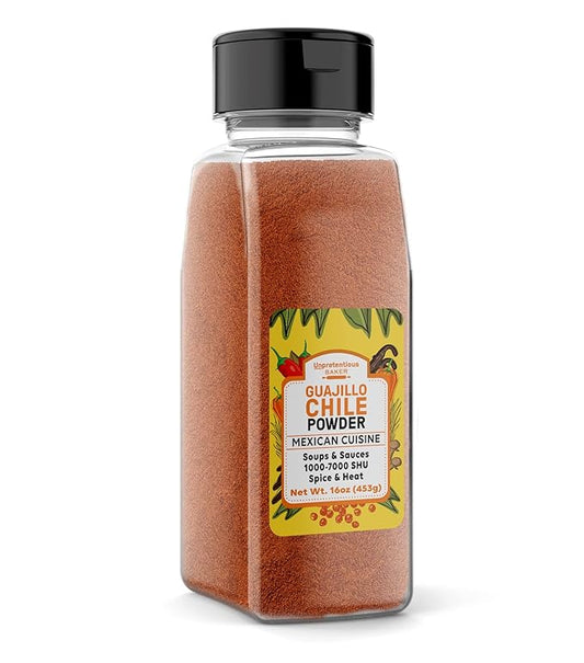 Unpretentious Guajillo Chile Powder 1 lb, Mexican Cuisine, Soups & Sauces, Marinades