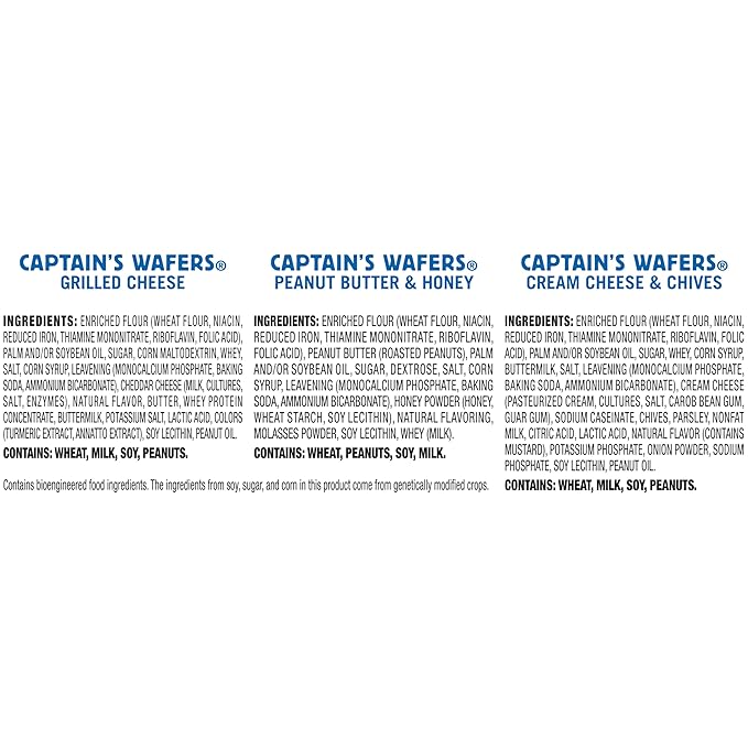 Lance Sandwich Crackers, Captain's Wafers, Variety Pack, 8 Individual Packs, 6 Sandwiches Each