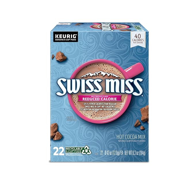 Swiss Miss Sensible Sweets Light Hot Cocoa, Keurig Single-Serve Hot Chocolate K-Cup Pods, 96 Count
