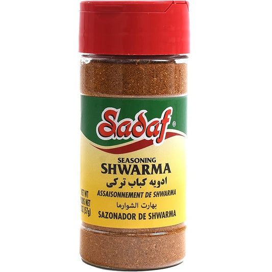 Sadaf Shwarma Seasoning - Shawarma Spice for Cooking & Food Seasoning - Spices & Seasonings - Middle Eastern Cuisine - Kosher - 2 Oz