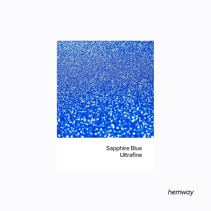 Hemway Premium Glitter Shaker - Sapphire Blue | 130g Ultrafine Metallic Flake Sequins for Resin & Epoxy Crafts | Craft Supplies for Tumblers, Festival, Art