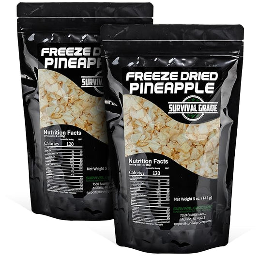 Survival Grocery짰 - Freeze Dried Pineapple (10 oz./2 Bags)