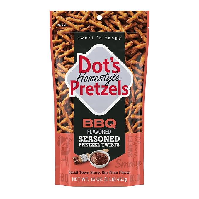Dot's Pretzels BBQ Seasoned Pretzel Twist Snack, 16oz Grocery Sized Bag