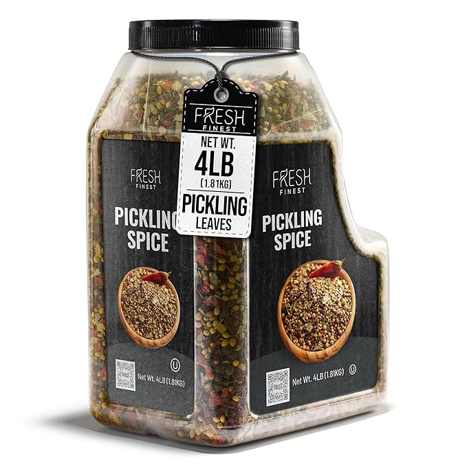 Fresh Finest Bulk Pickling Spice ??4 LB (64 oz) Pickling Spice Mix for Canning ??Premium Mixed Whole Spices with Intense Flavors ??Kosher, Non-GMO ??Perfect for Large Batch Homemade Pickles