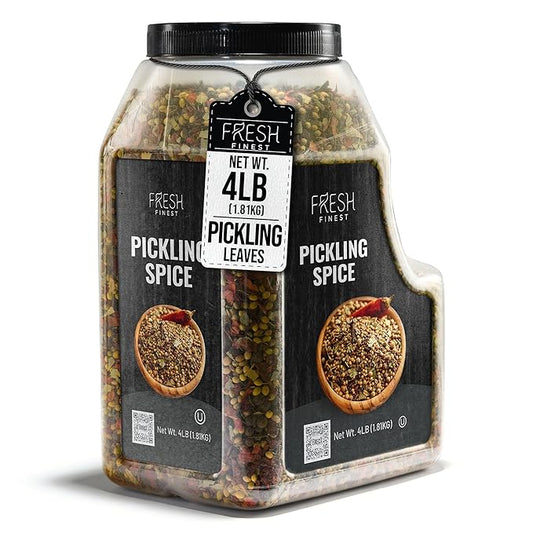Fresh Finest Bulk Pickling Spice ??4 LB (64 oz) Pickling Spice Mix for Canning ??Premium Mixed Whole Spices with Intense Flavors ??Kosher, Non-GMO ??Perfect for Large Batch Homemade Pickles