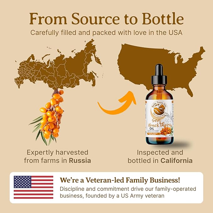 Bella Terra Oils Pure Sea Buckthorn Oil ??1gallon, Enhances Hair and Skin Appearance, Rich in Nutrients, Non-Greasy, Quick Absorbing