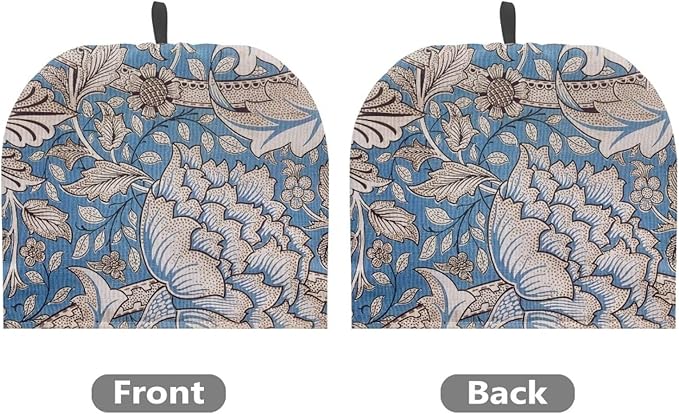 William Morris Pattern Tea Cozy for Teapot Dome Teapot Cover Customized Teapot Covers with Handle Dust Cover Kitchen Kettle Dust Cover Can Hung and Folded Tea Pot Kitchen Decorative 竊뉰lue竊?"<div>