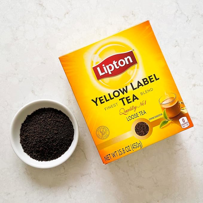 Yellow Label Black Tea | International Blend | Loose Leaf Tea | Black Tea | Compatible for Chai | 450 Grams (Pack of 1)