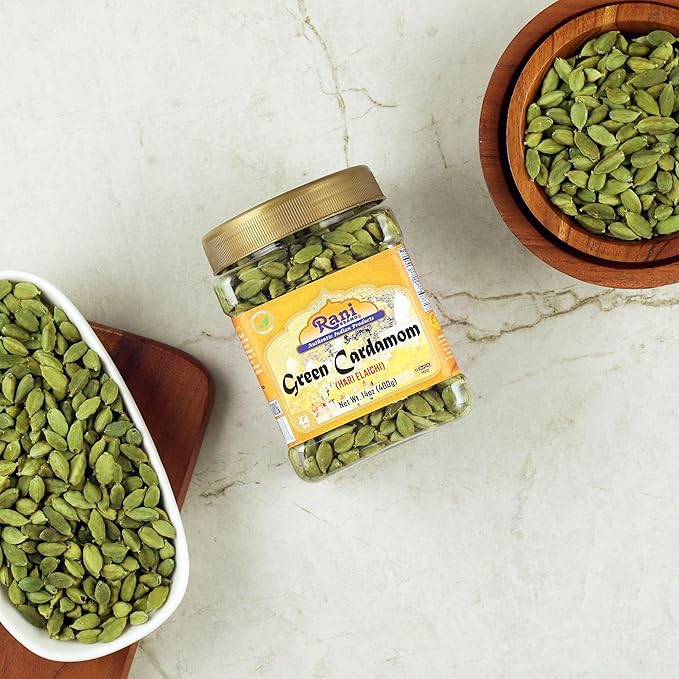 Rani Green Cardamom Pods Spice (Hari Elachi) 14oz (400g) PET Jar ~ All Natural | Vegan | Gluten Friendly | NON-GMO | Product of India