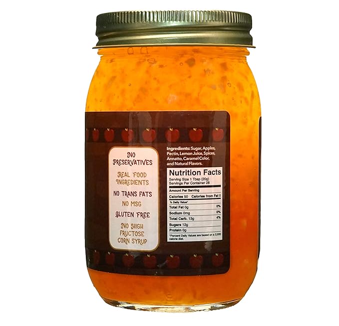 Green Jay Gourmet Apple Pie Jam - All-Natural Fruit Jam with Apples, Cinnamon & Spices - Vegan, Gluten-free Jam - Contains No Preservatives or Corn Syrup - Made in USA - 20 Ounces