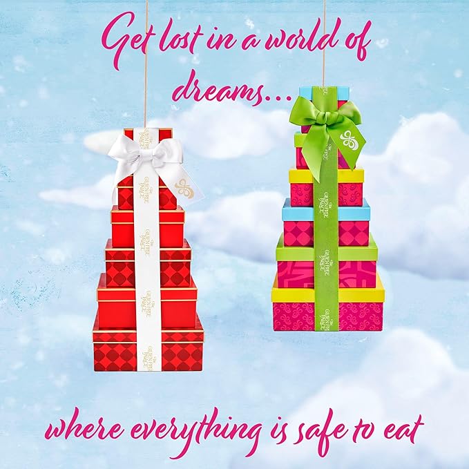 Gluten Free Palace Gift Basket Tower ??Mother?셲 Day Treats ??6-Tier Festive Gluten Free Cookies Gift Basket Treat Tower ??Father?셲 Day Gifts Sweets ??Family, Birthday & Thank You Gift Set