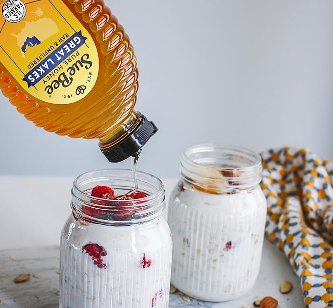 Sue Bee Regional Great Lakes Honey, Strained, Unfiltered USA Beekeeper-Owned Co-op, 24 oz (Packaging May Vary)