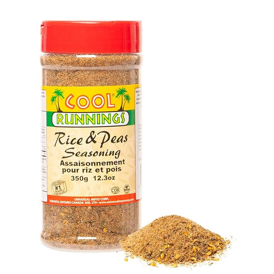 Cool Runnings Rice & Peas Seasoning, 350g - Traditional Jamaican Spice Blend for Authentic Rice and Peas, Ideal for Coconut Rice and Kidney Beans
