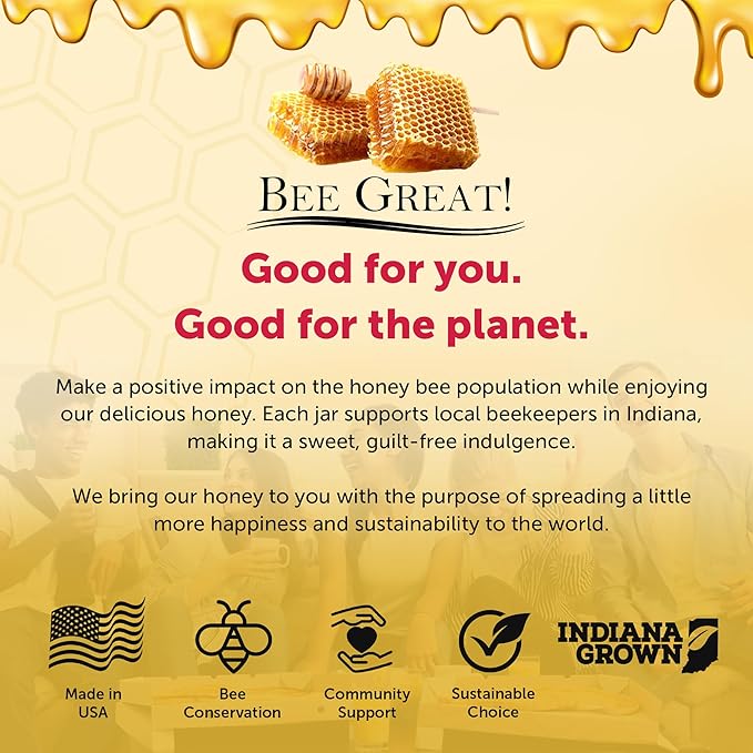 Curry Hot Honey, All-Natural Hot Honey Sauce for Chicken, Fish & Shrimp, & More Gluten-Free Spicy Honey Hot Sauce, Made in USA, 8 Oz, by Bee Great