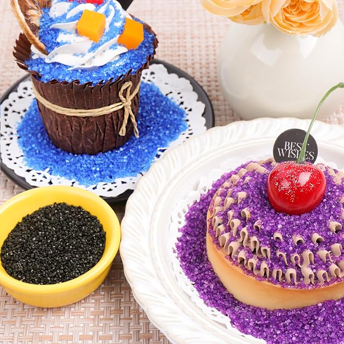 Silver Sanding Sugar Sprinkles, 6.35 Oz Edible Sparkling Sugar Crystals for Baking Cookies Ice Cream Cupcake Cake Decorations