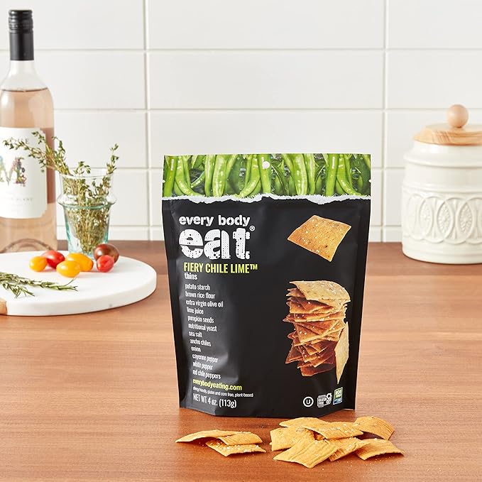 Every Body Eat Snack Thins, Allergen Friendly, Vegan, Gluten Free and Dairy Free (6 Count, Fiery Chile Lime)