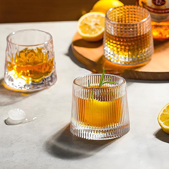 Flat bottom Crystal Whiskey Glasses, Small 5OZ Scotch Glasses Set of 3, Old Fashioned Glasses,Heavy Bottom Rocks Glasses for Drinking Bourbon, Rock,Cocktails竊늆mall Sizeç«?,<div>