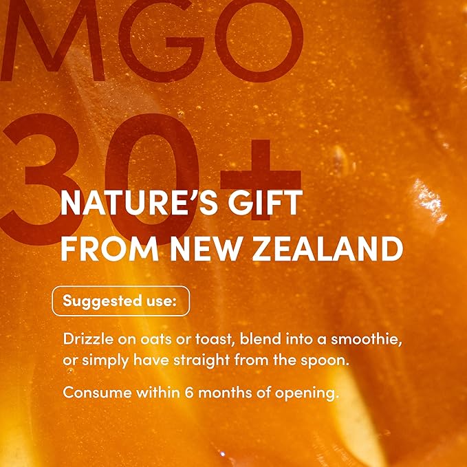 me today - Wildflower Honey with Manuka MGO 30+ from New Zealand (8.8 oz) Authentic, Raw & Unpasteurized