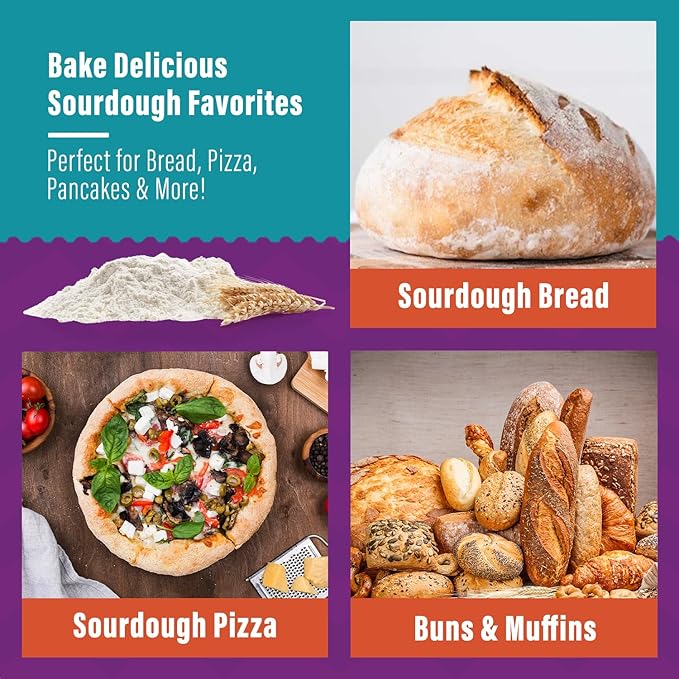 MY RUSTIC ROOTS San Francisco Sourdough Starter Culture ??All Natural & Organic Sourdough Bread Starter - Beginner Friendly - Perfect for Baking Delicious Homemade Artisan Bread, Pizza & More - 12g