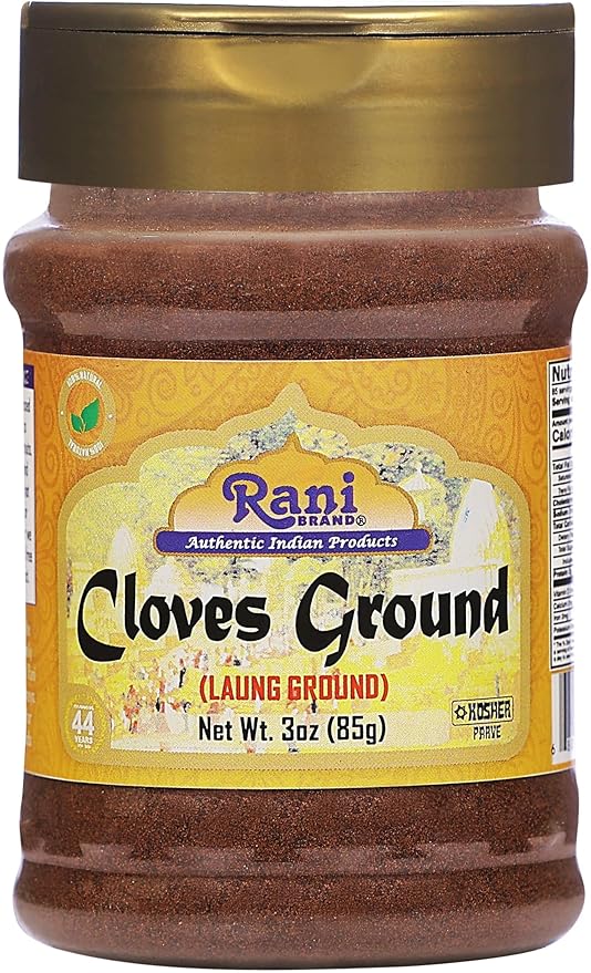 Rani Cloves Powder (Laung) Indian Spice 3oz (85g) PET Jar ~ All Natural, Gluten Friendly | NON-GMO | Kosher | Vegan | Indian Origin