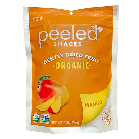 Peeled Snacks Organic Dried Fruit ??Healthy, Vegan Snacks for On-the-Go Lunch and More Mango 7 Oz (Pack of 1)